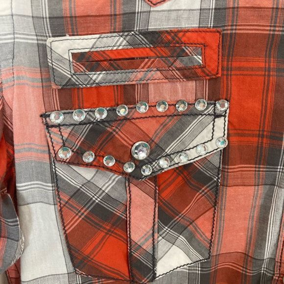 rock and Roll Cowgirl embroidered western shirt Yellowstone Rodeo - Picture 5 of 7